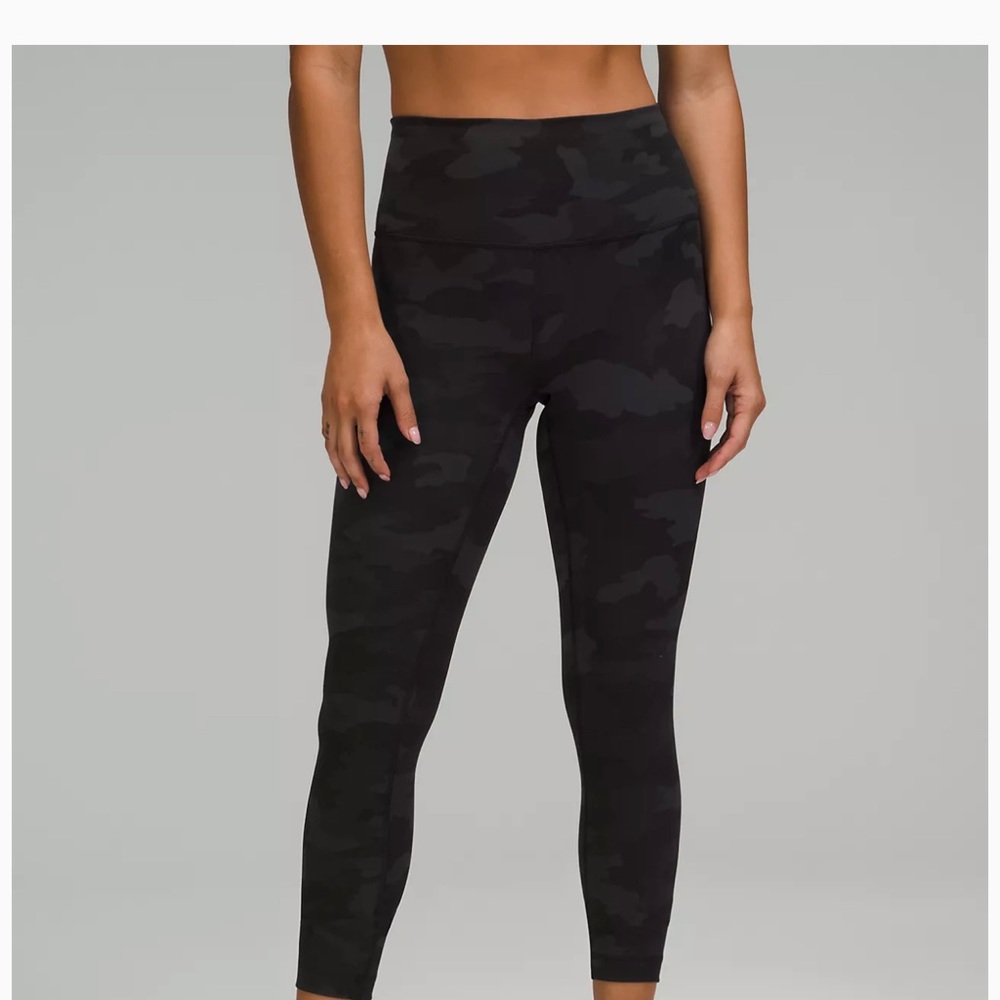 Lululemon Wunder Train camo black/gray sz 0, 25” excellent condition. Used once!